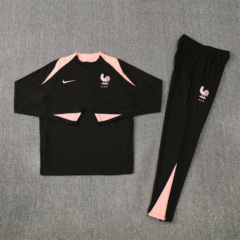 France Black and Pink Tracksuit