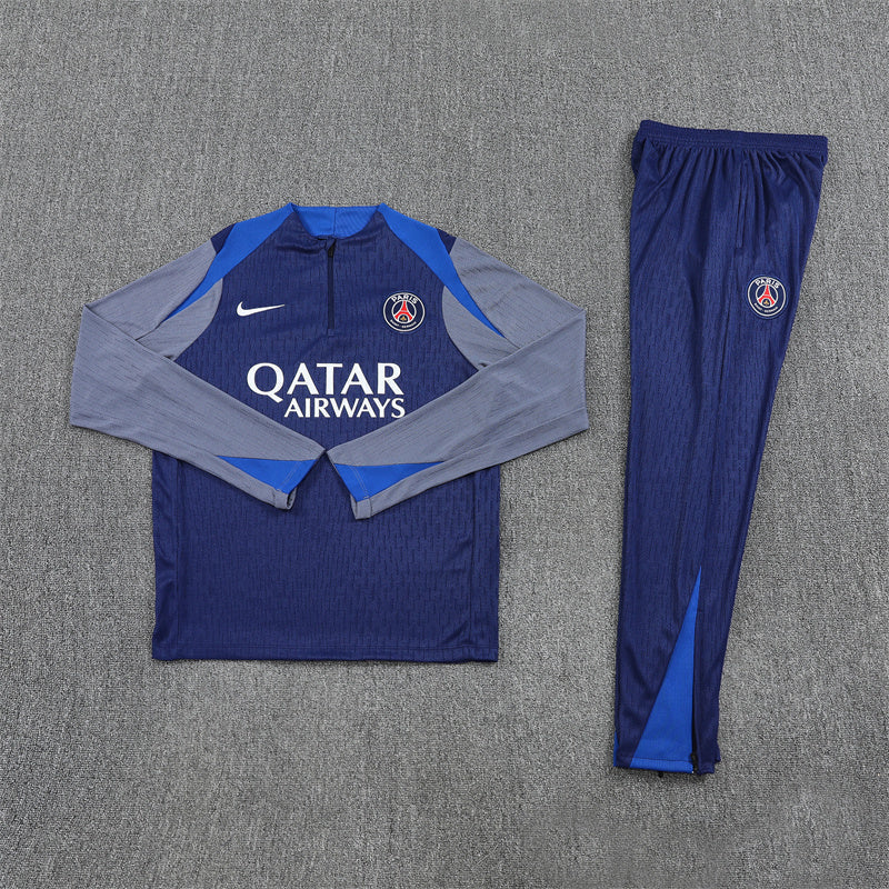 25/26 PSG Paris Saint Germain Blue and Grey Tracksuit