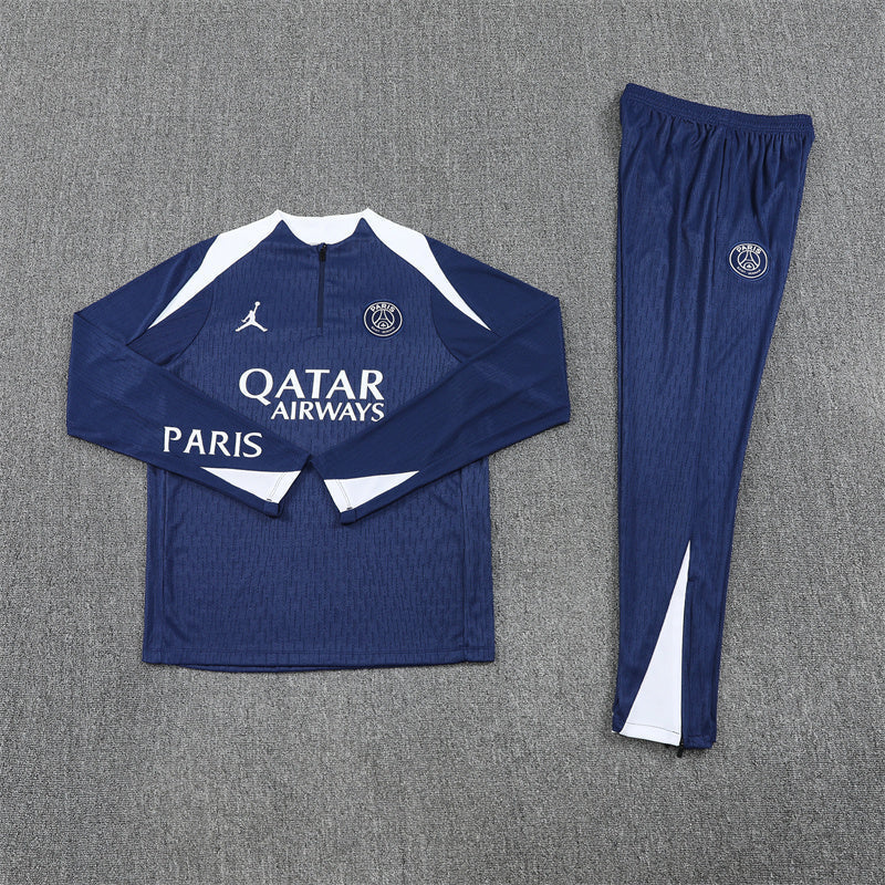 25/26 PSG Paris Saint Germain Blue and White Tracksuit