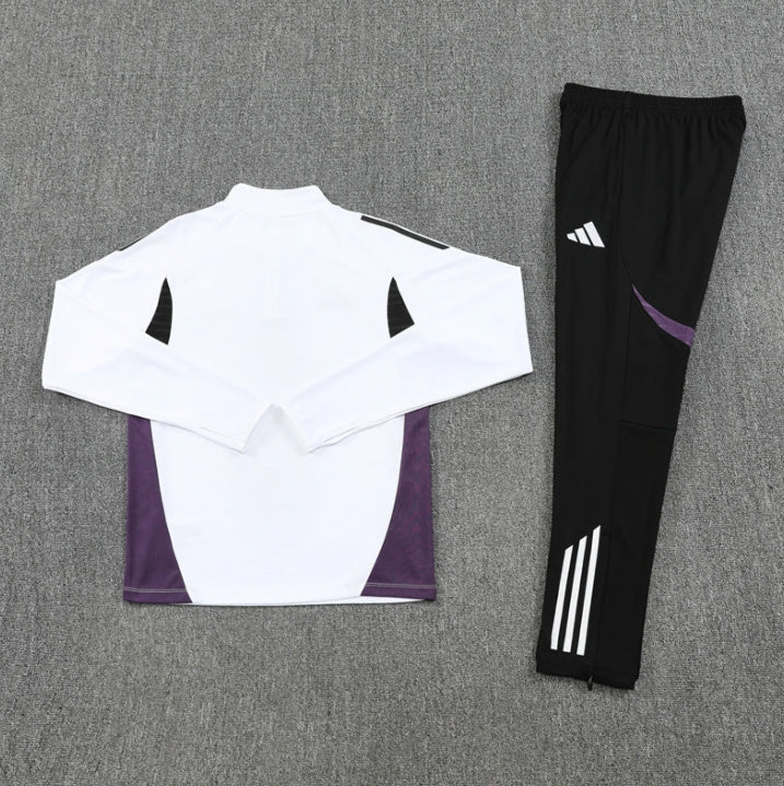Manchester United White and Black Tracksuit