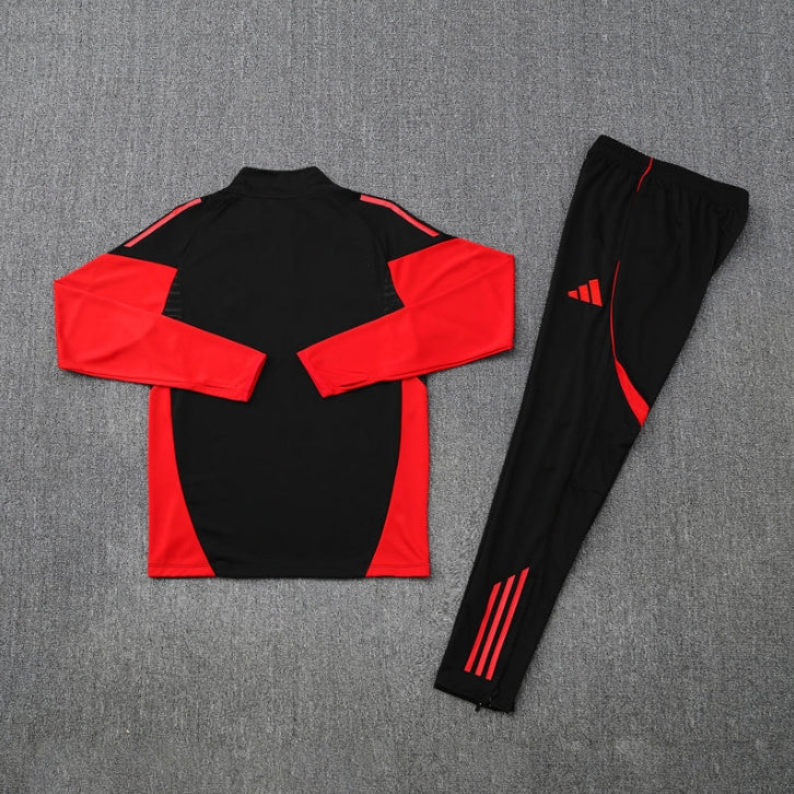 25/26 Bayern Munich Black and Red Tracksuit