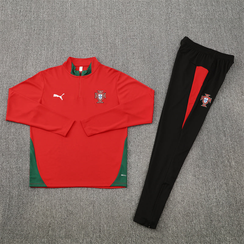 25/26 Portugal Red and Black Tracksuit